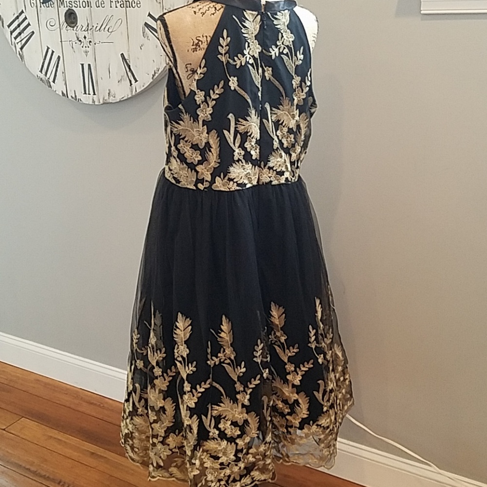 Black and Gold Semi Formal Dress - Picture 4 of 6
